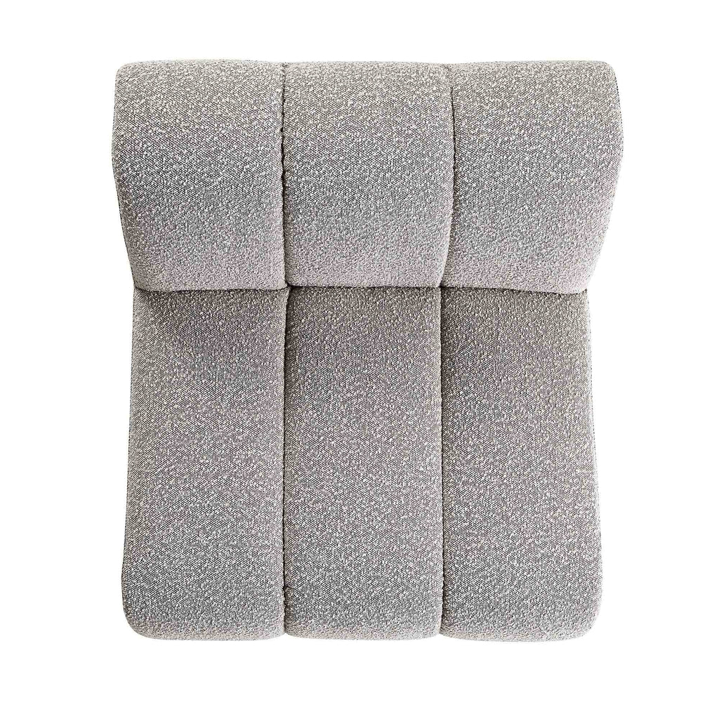 Granvia Taupe Boucle Sectional Sofa, 1-Seater Armless Sofa