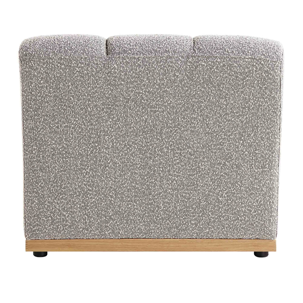 Granvia Taupe Boucle Sectional Sofa, 1-Seater Armless Sofa
