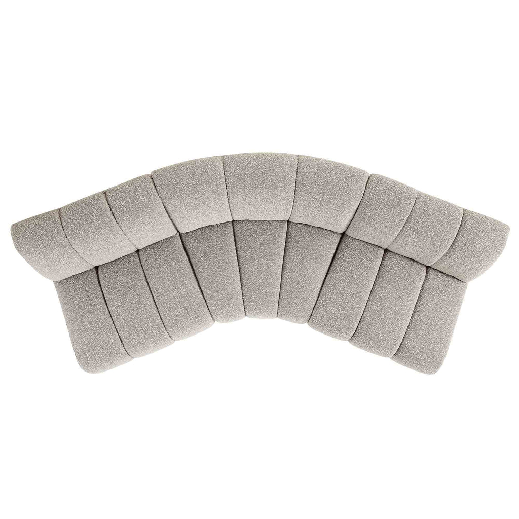 Granvia Taupe Boucle Sectional Sofa, 3-Seater Corner Sofa