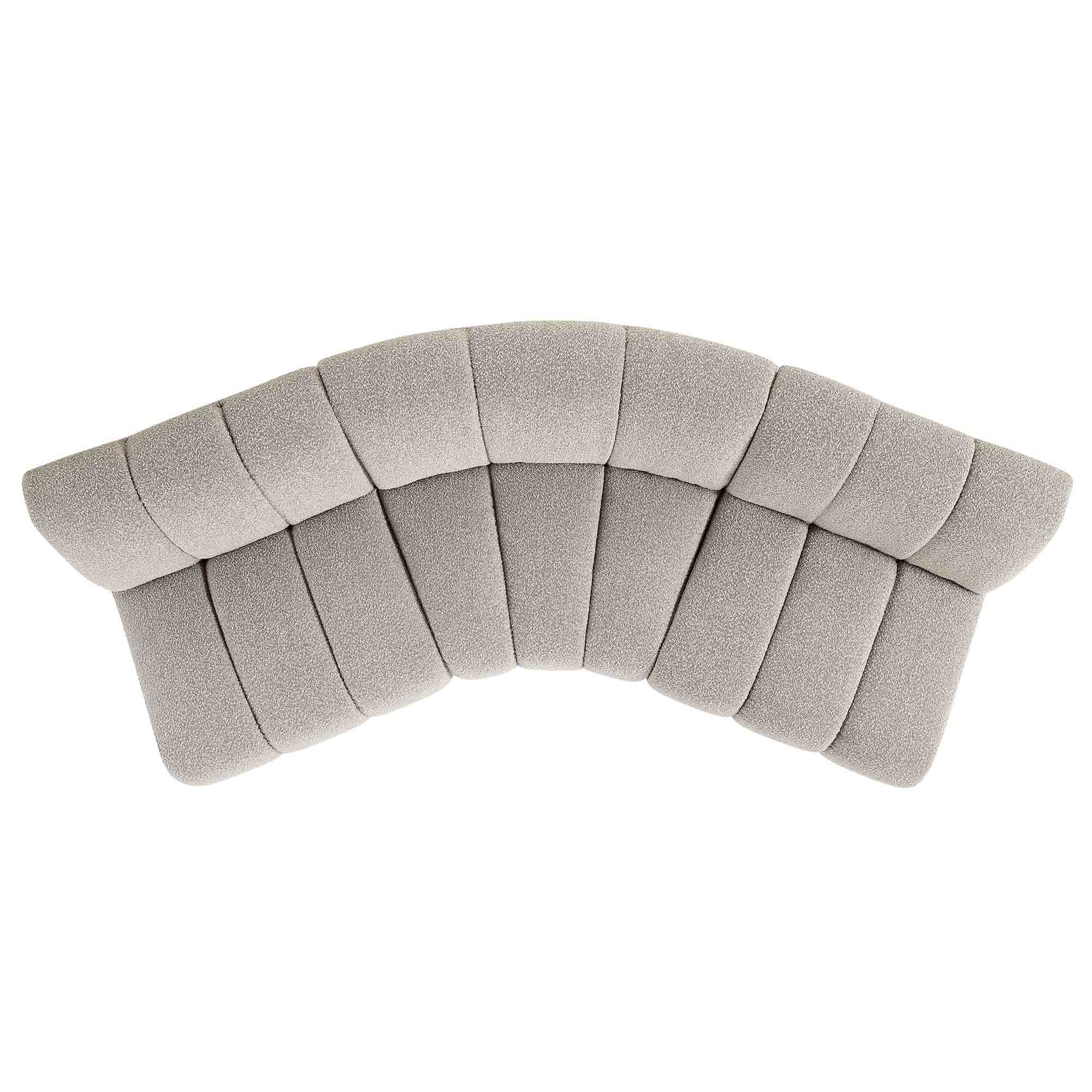 Granvia Taupe Boucle Sectional Sofa, 3-Seater Corner Sofa