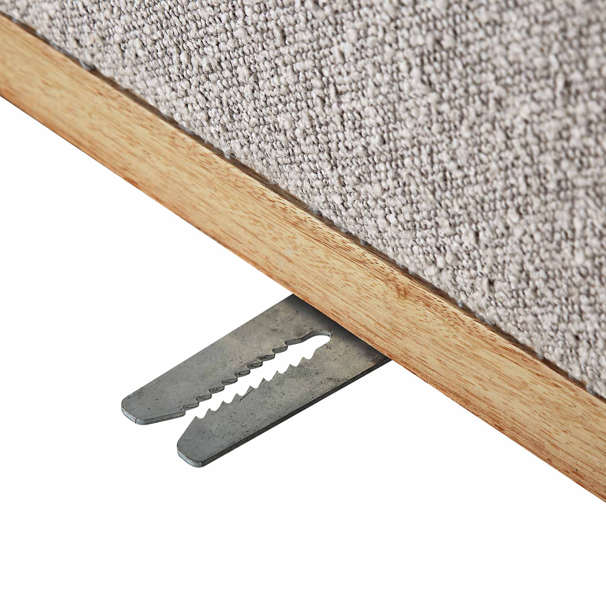 Granvia Taupe Boucle Sectional Sofa, 3-Seater Corner Sofa