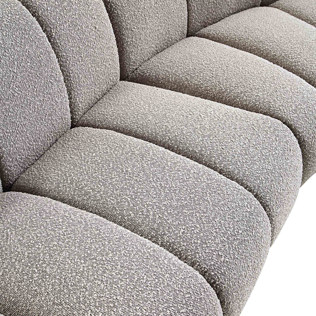 Granvia Taupe Boucle Sectional Sofa, 5-Seater Grand L-Shaped Sofa