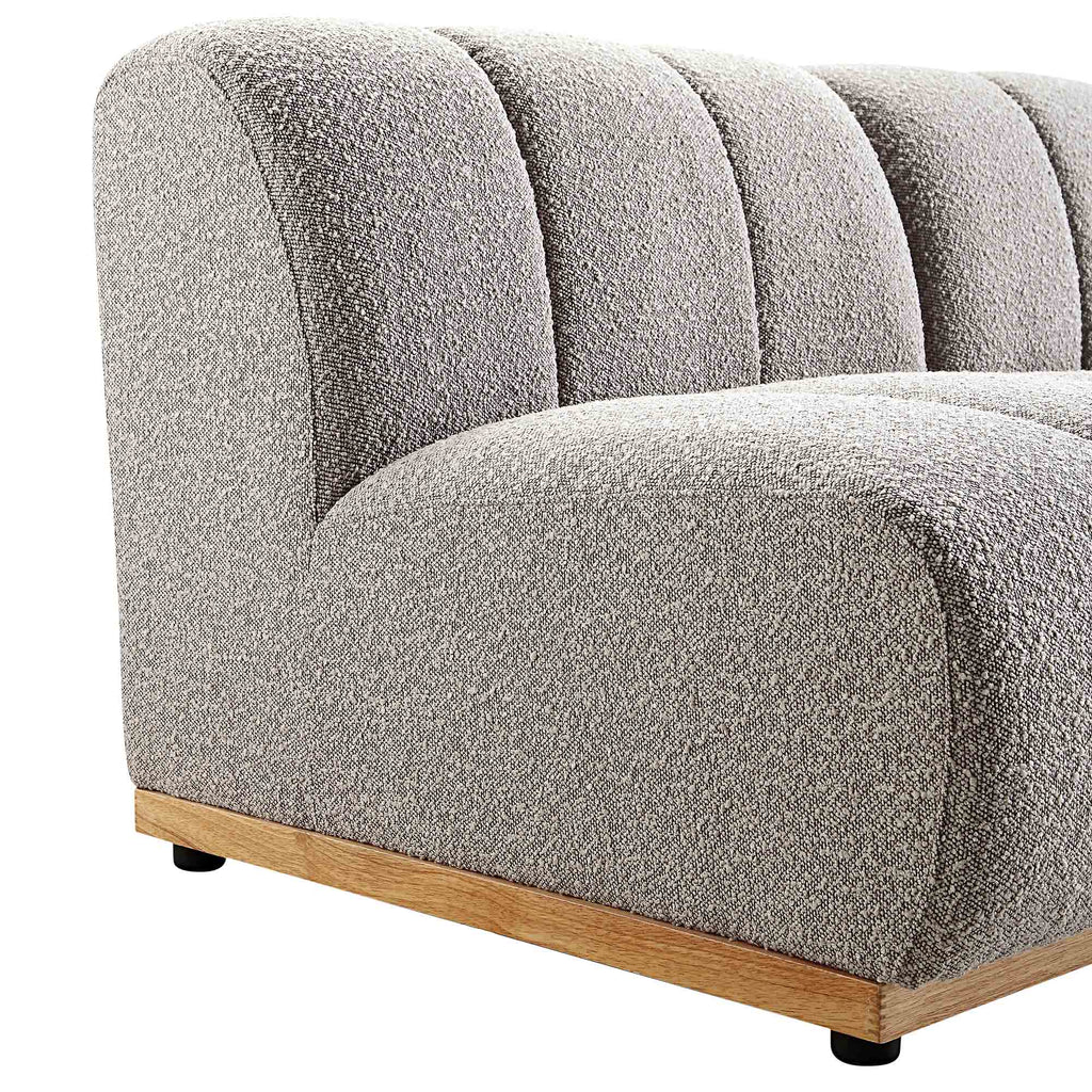 Granvia Taupe Boucle Sectional Sofa, 5-Seater Grand L-Shaped Sofa